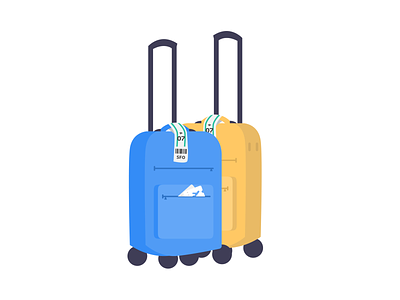 Luggage design design app illustration inspiration trip vector