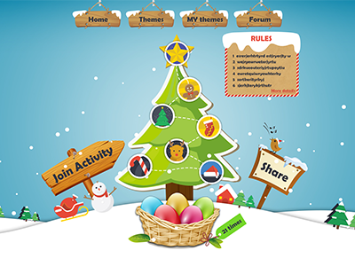 Decorate Xmas Tree, Share Themes & Win Gifts diy game themes ui xams