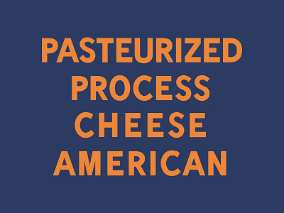 Cheese Box Typography american cheese cheese cheese box
