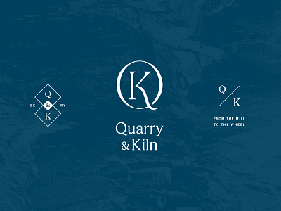 Quarry & Kiln branding brooklyn ceramics custom type identity illustration logo logo mark new york pottery typography