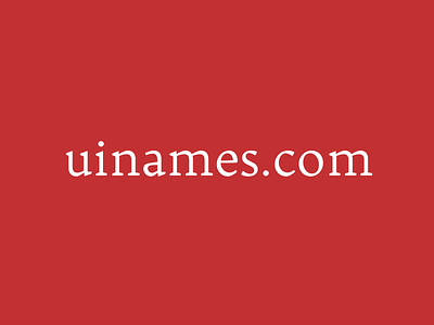 uinames.com experiment names project site tool ui uinames web