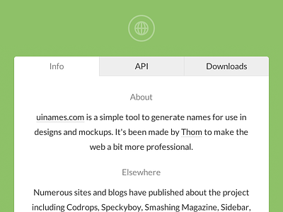uinames.com API api names project uinames web
