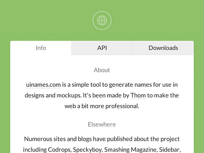 uinames.com API api names project uinames web