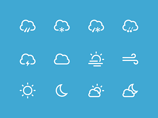 Weather Icons by Thom for DuckDuckGo on Dribbble