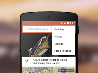 DuckDuckGo for Android android app duckduckgo mobile redesign stories ui