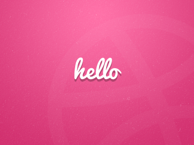 Hello debut drafted dribbble first font grunge grungy hello logo pacifico pink