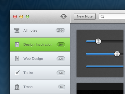 Dear Evernote... app application button buttons glyphs icons interface mac redesign ui user interface window