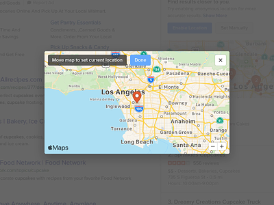 Manual Location 📍 design duckduckgo location map privacy search serp ui ux web