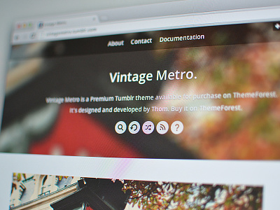 Vintage Metro Theme adaptive header icons metro responsive template theme tumblr vintage