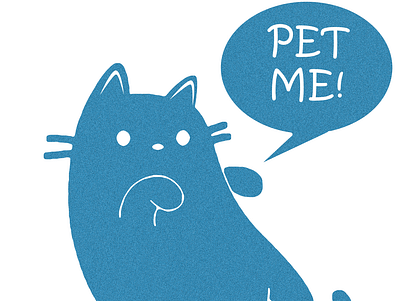 BLUE CAT illustration vector