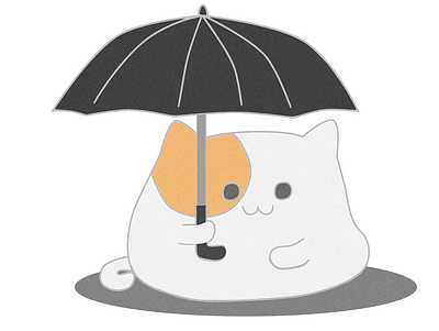 Calico Cat Umbrella illustration vector