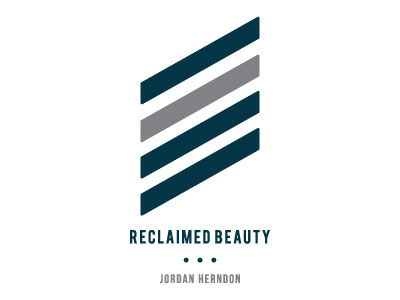 Reclaimed Beauty brand logo type wood