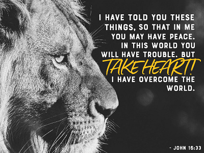 Take Heart lion scripture