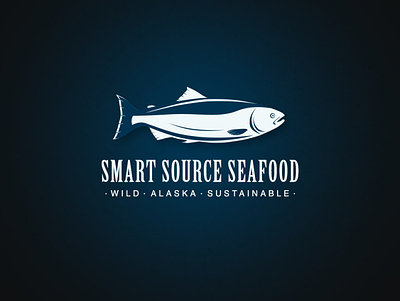 SmartSourceSeafood logo design identity design illustration logo vector