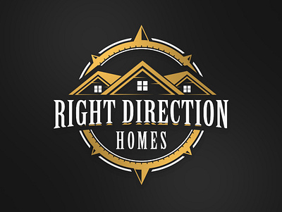 RightDirectionHomes logo design identity design logo vector