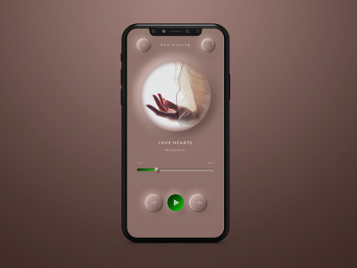 Music player app beige design minimal minimalism mobile mobile app mobile app design mockup music player style ui ux