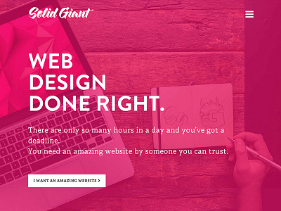 New Solid Giant Homepage bootstrap pink responsive solidgiant