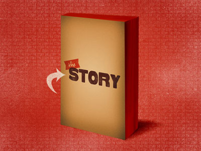 The Story books illustration red