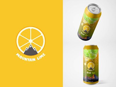 Mountain lime Logo Branding branding clean colors icon ideas identity juice logo logo design logotype mark monogram