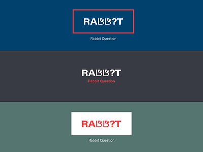 rabbit question logo design branding clean colors concept design emblem identity logo mark monogram