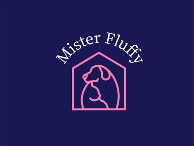 Mister Fluffy Shop / Logo Design / Georg Gritsai /gggvisuals beautiful blue branding design graphic illustration icon logo design misterfluffy pink shop ui uidesign ux