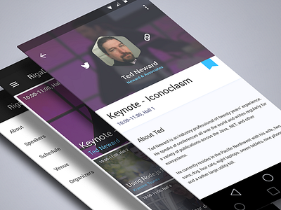 Android 5 Lollipop debut android app mobile profile simple ui ux
