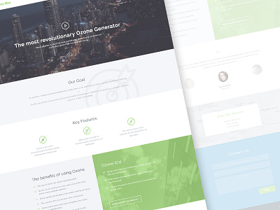 Landing Page for Eco Startup clean contacts flat icons landing map responsive slider tender ui ux website