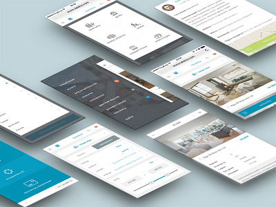 Mobile version of real estate company website redesign apartmens clean estate filter flat mobile profile property responsive results retina search