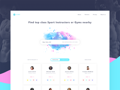 WIP - Find top class Sport Instructors or Gyms nearby achievement bodybuilding cards finder fitness location nearby price rates search sport trainer