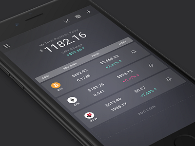 Cryptocurrency Portfolio App