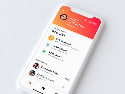 Crypto social app