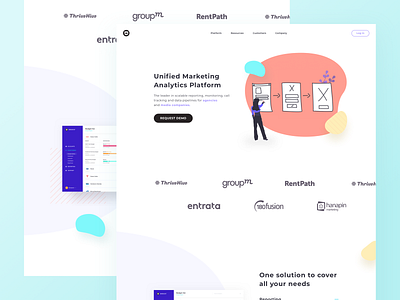 Landing Page for Marketing Analytics Platform analytics application cta dashboard ecommerce finance interface design landing marketing marketing agency platform product design product landing product landing page product website responsive ux uxui webdesign website