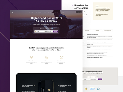 Pocket WiFi landing page
