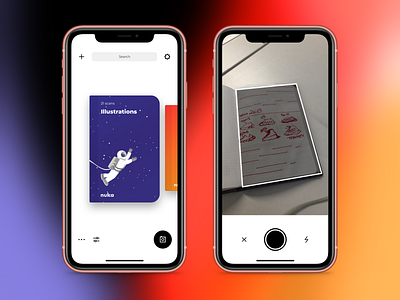 Nuka App - Eternal Notebook Companion app apple clean app debut design gradient notebook pencil photoshop read scan write