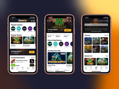 SlotsUp - Online Games Catalog app app store apple casinos catalog clean app debut design free games gradient slots