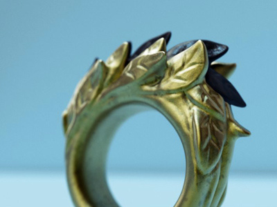 Gold with Onyx 3d arion blue gold modo onyx product ring zbrush