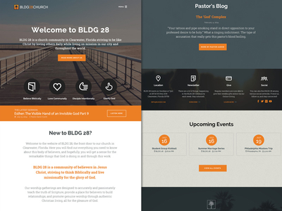 Full Homepage UI Design bldg 28 church home interface layout religious responsive ui ux web