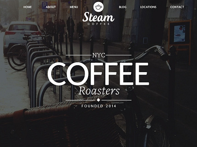 Steam Coffee Homepage Design