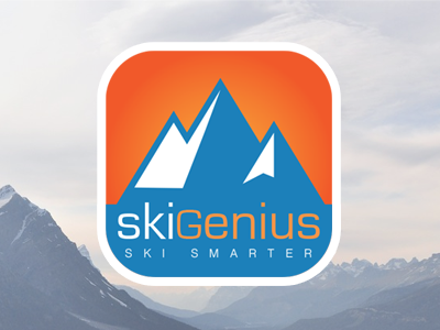 iPhone Application Icon app branding design icon identity iphone logo outdoors ski skigenius