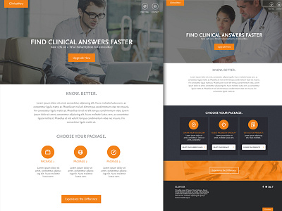 Landing Page for Medical Company design interface landing page layout medical reference responsive ui