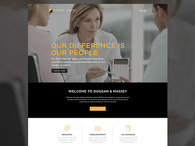 Duggan & Massey Website branding flat flat design home icons landing page responsive ui web web design website