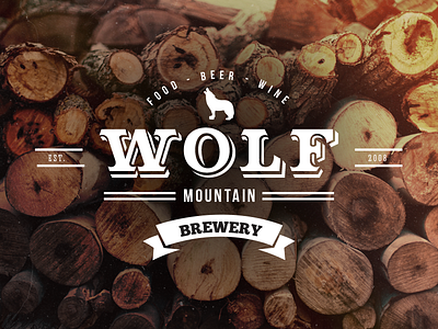 Wolf Mountain Brewery badge beer branding brewery design graphic design icon identity logo wine wolf mountain