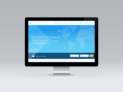 Diamond Financial Splash branding diamond financial home landing page professional splash ui ux web website