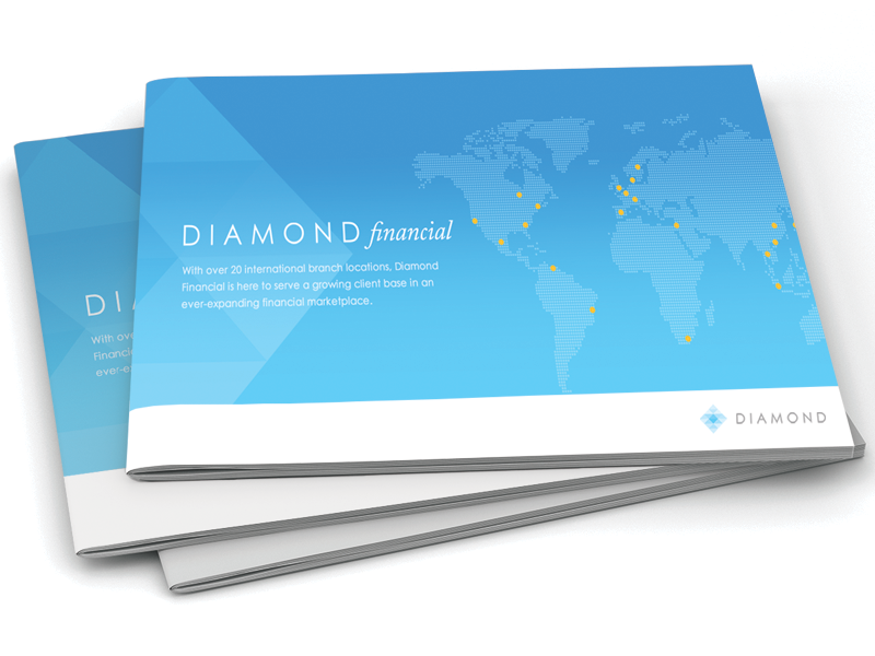 Diamond Financial Brochure logo branding brochure print paper presentation template simple catalog design uncoated stock