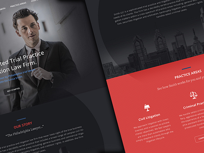 Lawyer UI & Homepage Design dark design homepage landing page lawyer layout responsive ui ux