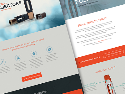 Nuance Designs UI and Web home homepage icons landing page medical nuance responsive ui ux web