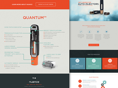 Auto-injector website launched design features icons injectors landing page mobile responsive ui ux web website