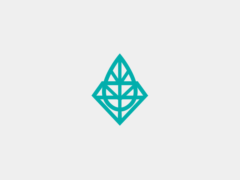 Sustainable Mining Brand Mark icon brand mark logo identity logo mark diamond leaf sustainability mining