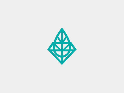 Sustainable Mining Brand Mark brand mark diamond icon identity leaf logo logo mark mining sustainability