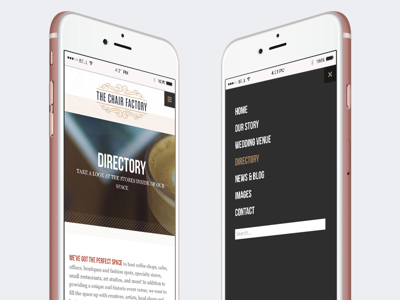 Mobile Version ui design responsive iphone ios7 ui website off-canvas mobile